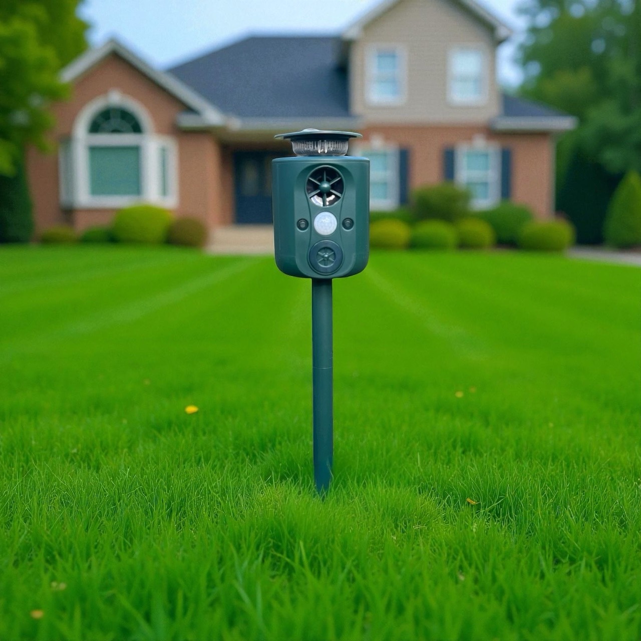 Solar Ultrasonic Animal Repeller with Motion Sensor
