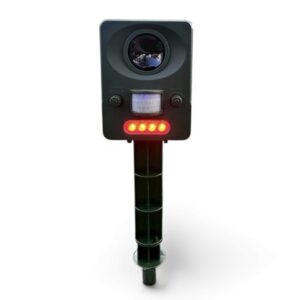 Solar Ultrasonic Animal Repeller with Flashing Red LED Lights