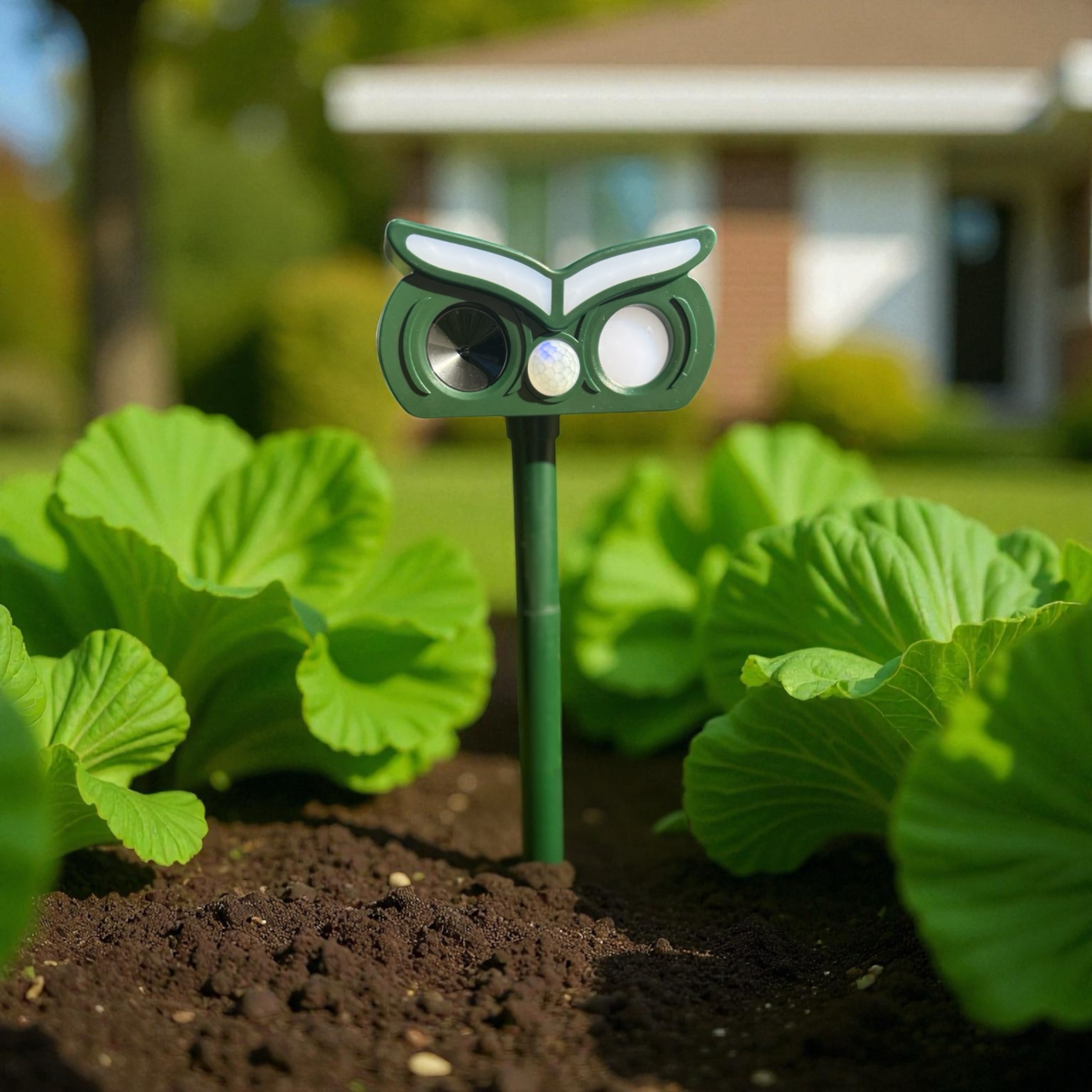 Solar Owl Ultrasonic Animal Repeller with LED Eyes